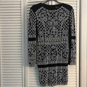 Black and White Patterned Dress